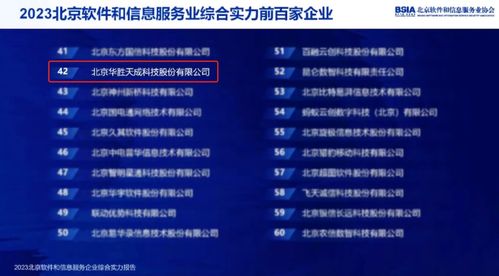 华胜天成再获殊荣 蝉联北京软件双料称号，彰显卓越技术开发实力